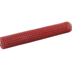 Kanaverkko 12x12mm teräs PVC pinnoitteella 25x1m punainen