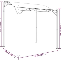 Katos 2x2,3 m 180 g/m² kangas ja teräs kerma