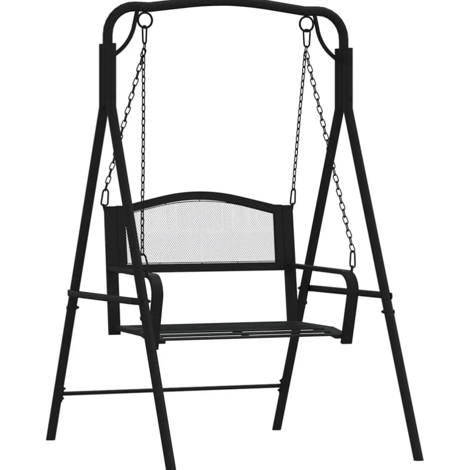 Keinupenkki 124 cm musta teräs