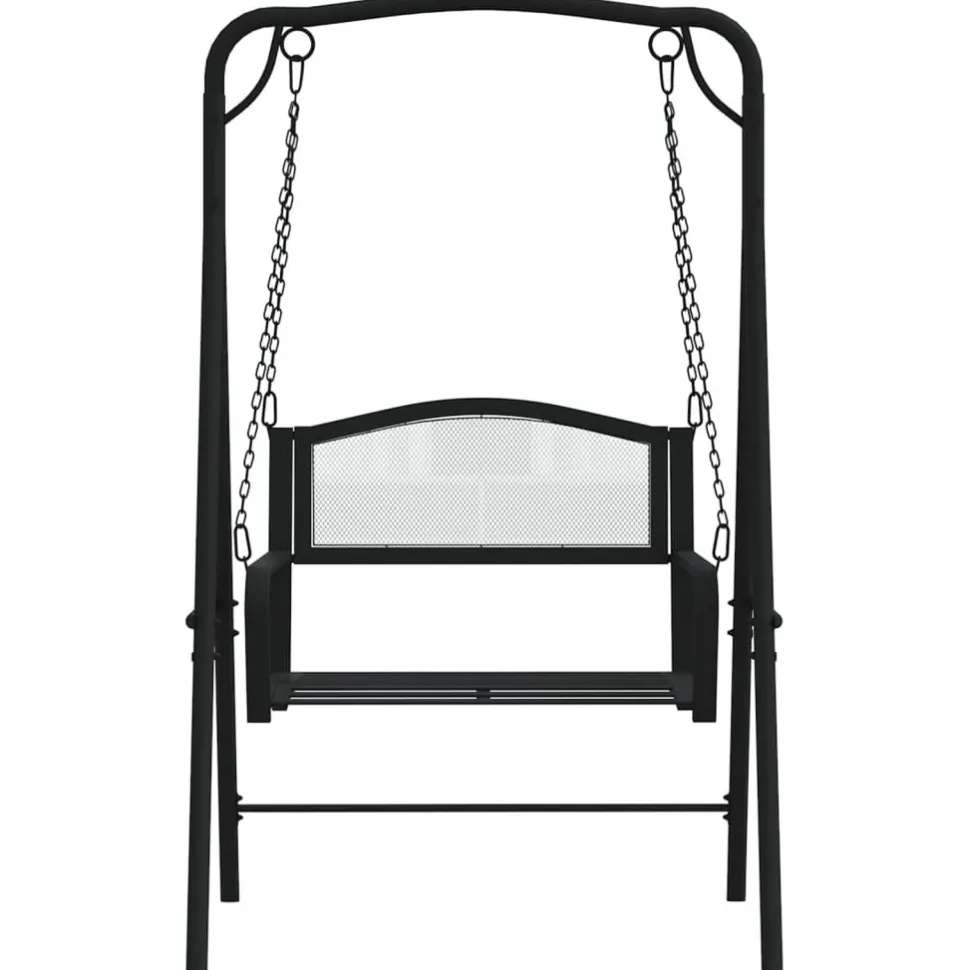 Keinupenkki 124 cm musta teräs