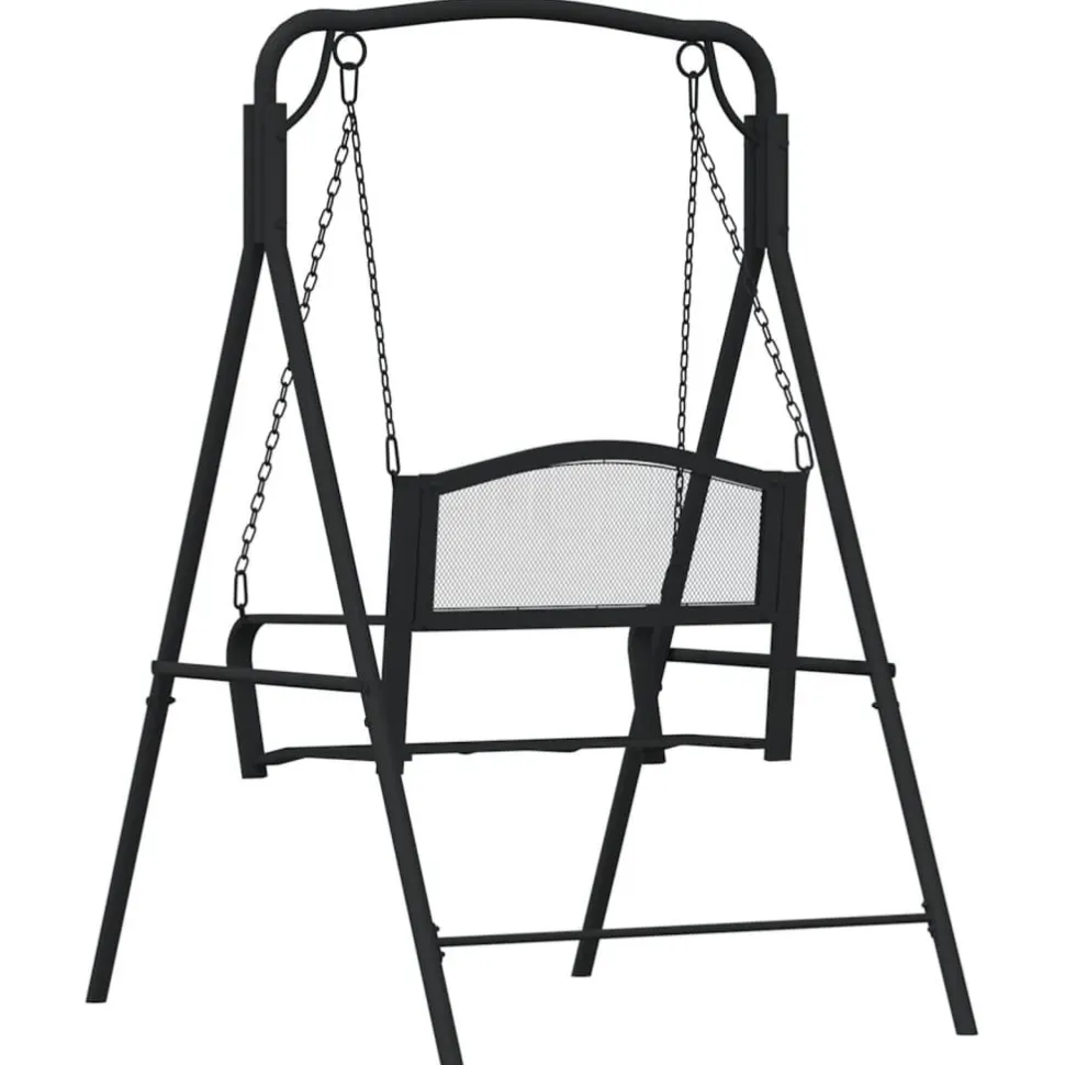 Keinupenkki 124 cm musta teräs