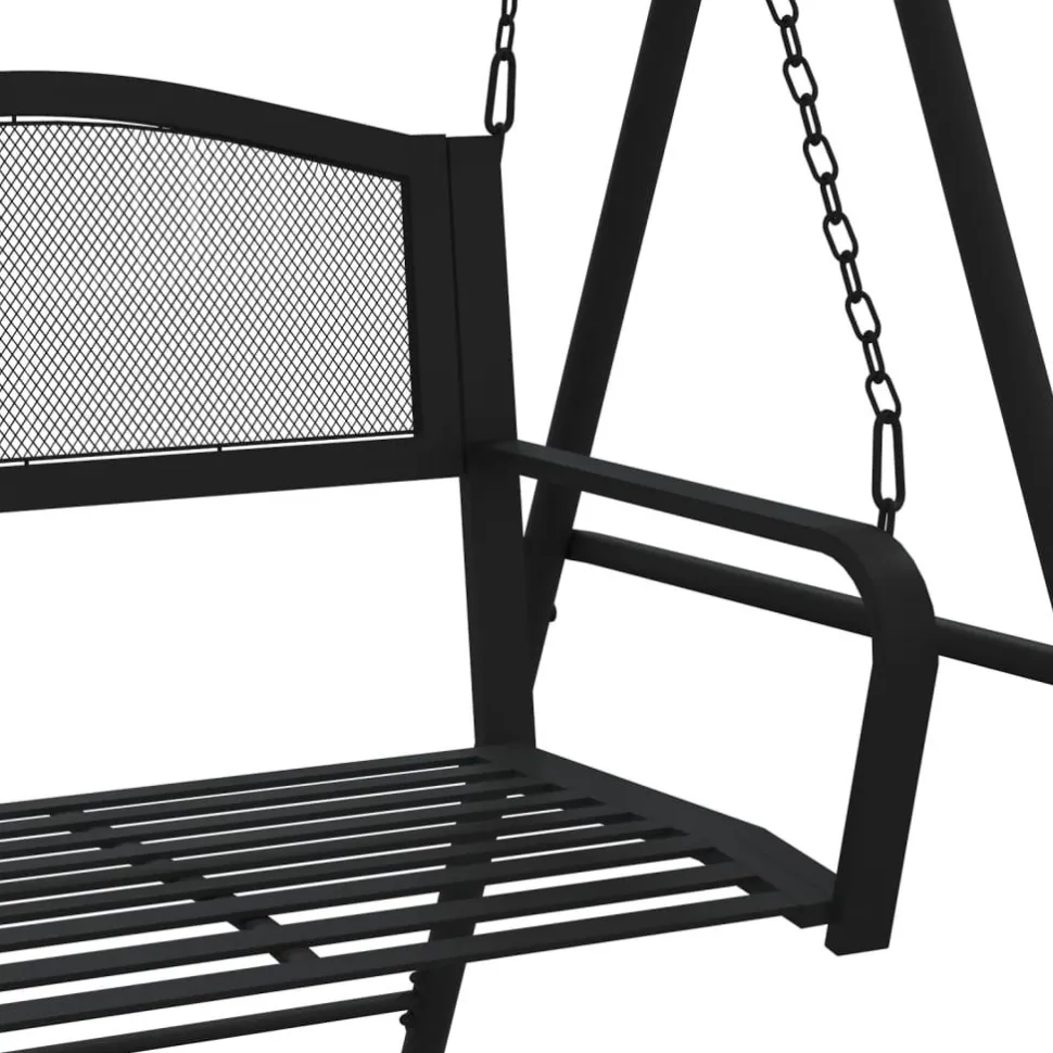 Keinupenkki 124 cm musta teräs