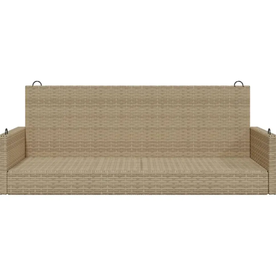 Keinupenkki musta polyrottinki 119x56x48 cm (65625)