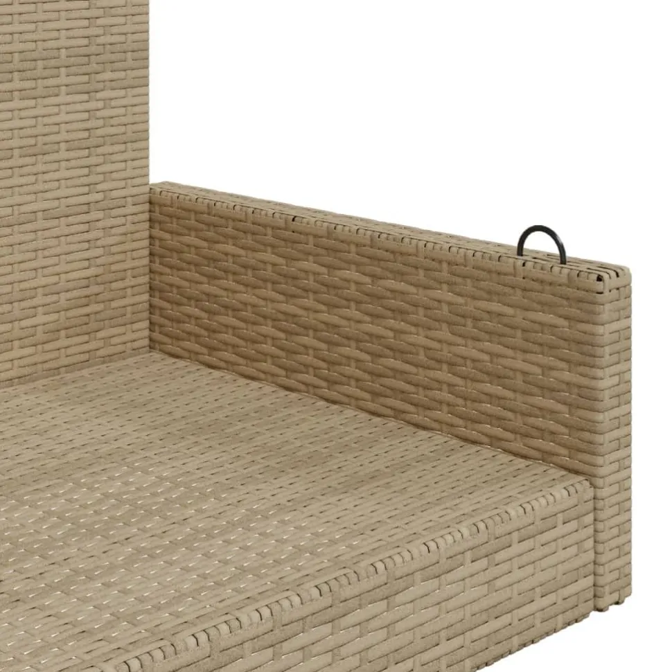 Keinupenkki musta polyrottinki 119x56x48 cm (65625)