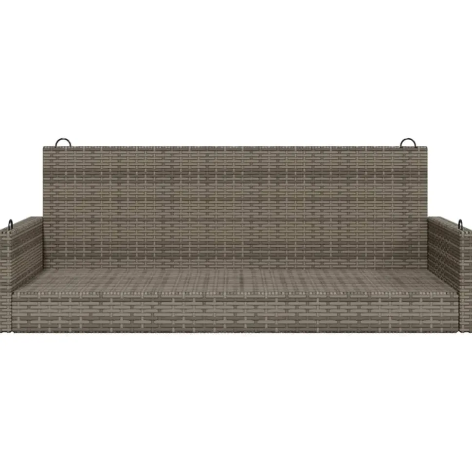 Keinupenkki musta polyrottinki 119x56x48 cm (65625)