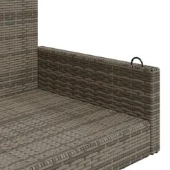 Keinupenkki musta polyrottinki 119x56x48 cm (65625)