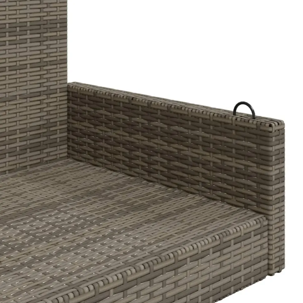 Keinupenkki musta polyrottinki 119x56x48 cm (65625)