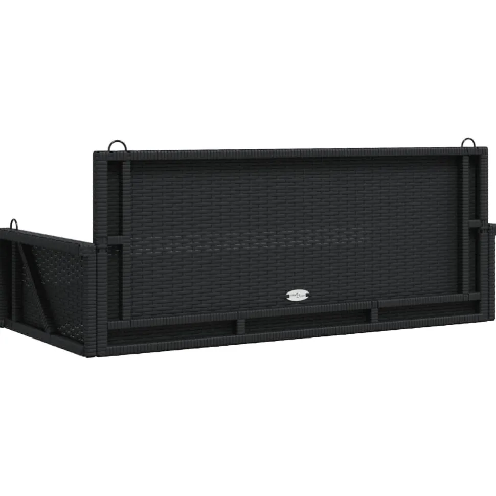 Keinupenkki musta polyrottinki 119x56x48 cm (65625)