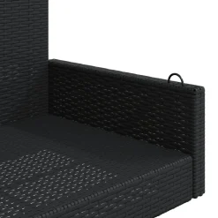 Keinupenkki musta polyrottinki 119x56x48 cm (65625)