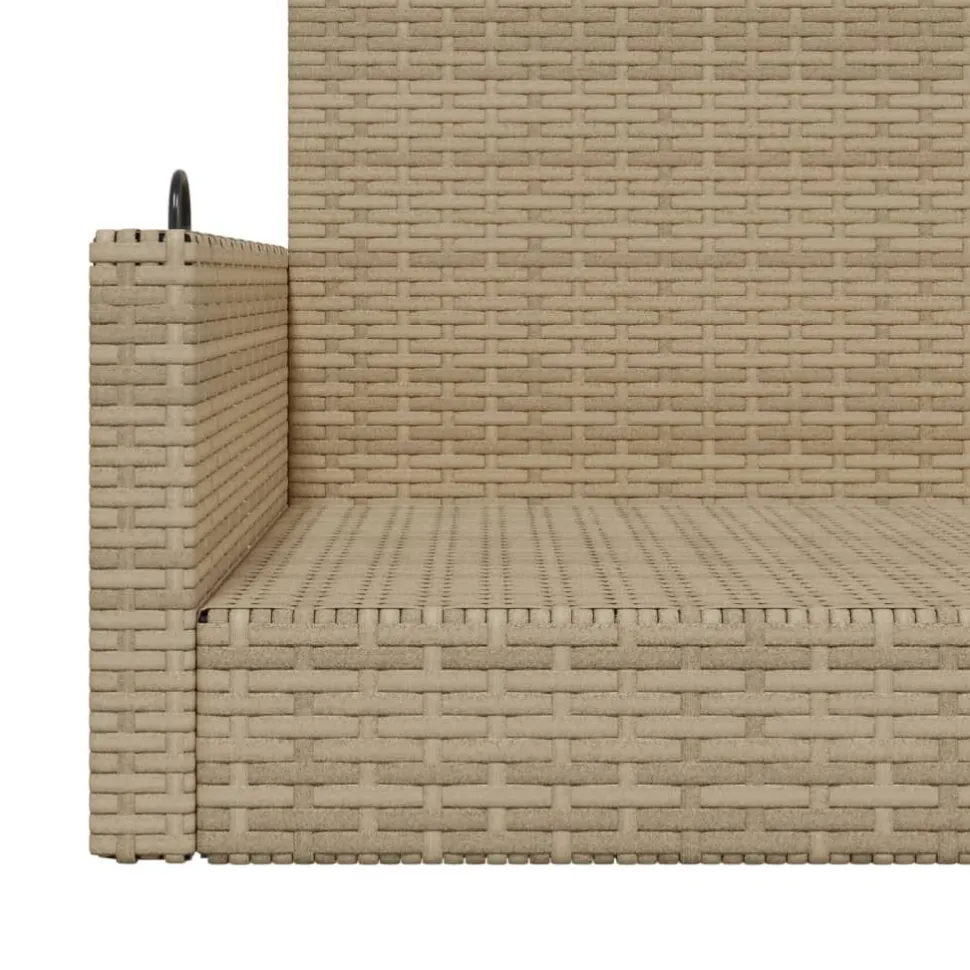 Keinupenkki musta polyrottinki 119x56x48 cm (65625)