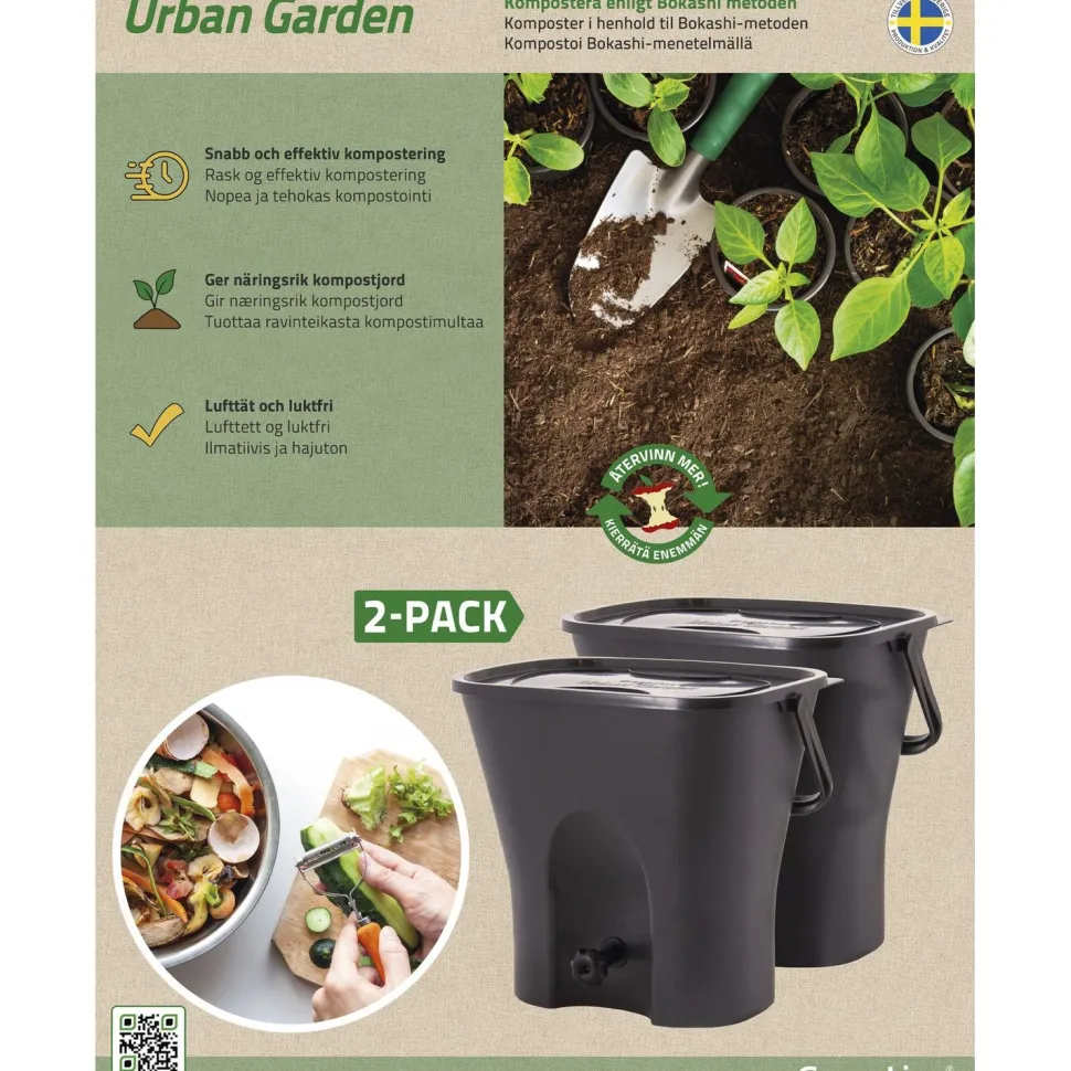 Keittiökomposti Greenline Urban Garden 2.0 2-pack