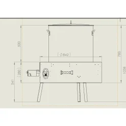 Keittokattila GrillSymbol, Soup Station 160 litraa, kaasu