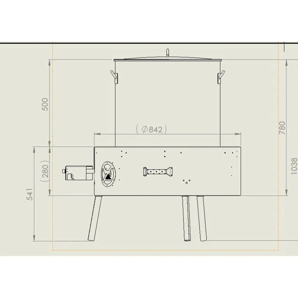 Keittokattila GrillSymbol, Soup Station 160 litraa, kaasu