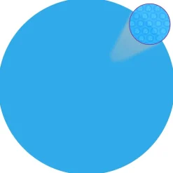 Kelluva pyöreä pe uima-altaan suoja 250 cm sininen