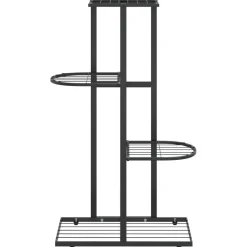 4-kerroksinen kukkateline 43x22x76 cm valkoinen metalli