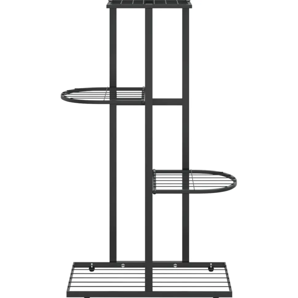 4-kerroksinen kukkateline 43x22x76 cm valkoinen metalli