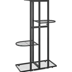 4-kerroksinen kukkateline 43x22x76 cm valkoinen metalli