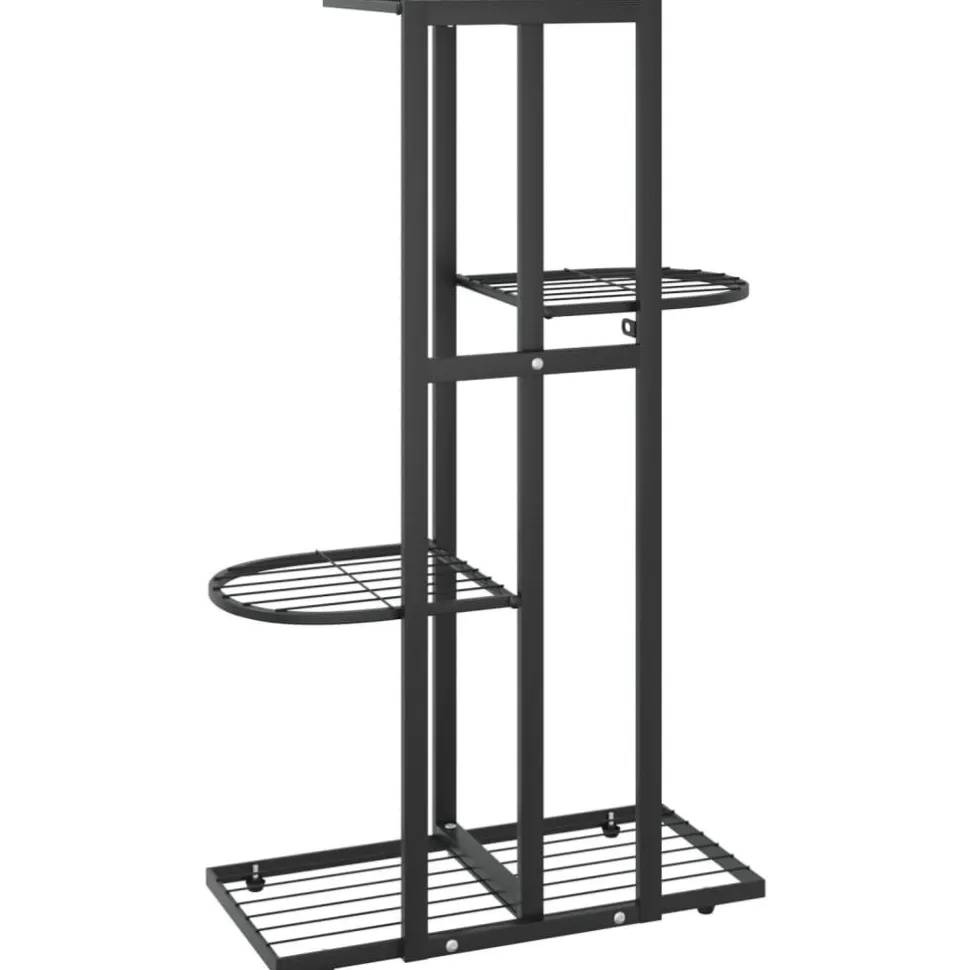 4-kerroksinen kukkateline 43x22x76 cm valkoinen metalli