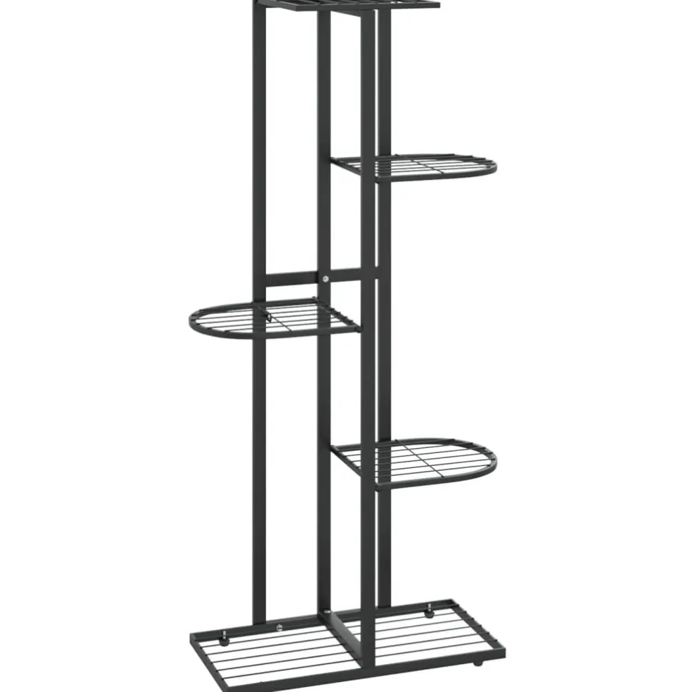 4-kerroksinen kukkateline 43x22x76 cm valkoinen metalli
