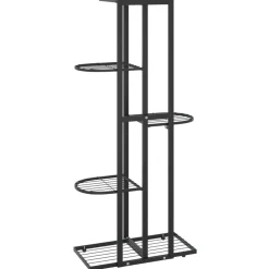 4-kerroksinen kukkateline 43x22x76 cm valkoinen metalli
