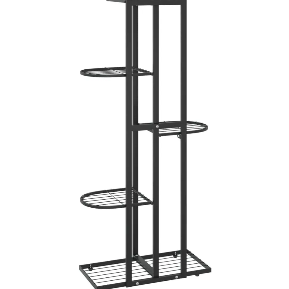 4-kerroksinen kukkateline 43x22x76 cm valkoinen metalli