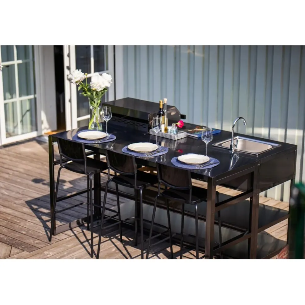 Kesäkeittiö Myoutdoorkitchen Nordic Line Stavanger, musta