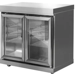 Kesäkeittiön kaksiosainen jääkaappimoduuli Myoutdoorkitchen Classic l,ine Stainless 126 l,
