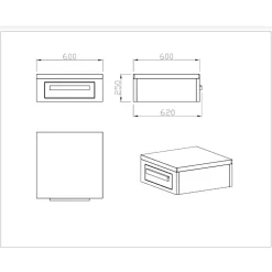 Kesäkeittiön säilytysmoduuli työtasolla Myoutdoorkitchen Nordic Line Black