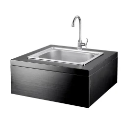 Kesäkeittiön tiskiallasmoduuli Myoutdoorkitchen integroitava musta