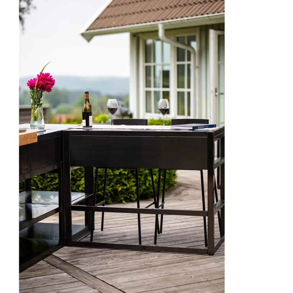 Kesäkeittiön työtasomoduuli Myoutdoorkitchen Nordic Line Black, 120cm