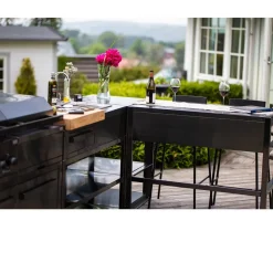 Kesäkeittiön työtasomoduuli Myoutdoorkitchen Nordic Line Black, 120cm