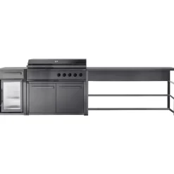 Kesäkeittiön työtasomoduuli Myoutdoorkitchen Nordic Line Black, 180cm
