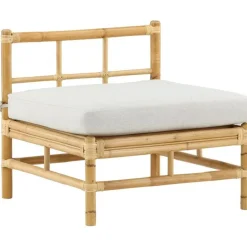 Keskimoduuli Venture Home Cane -sohvaan, luonnollinen bambu/vaaleanharmaa