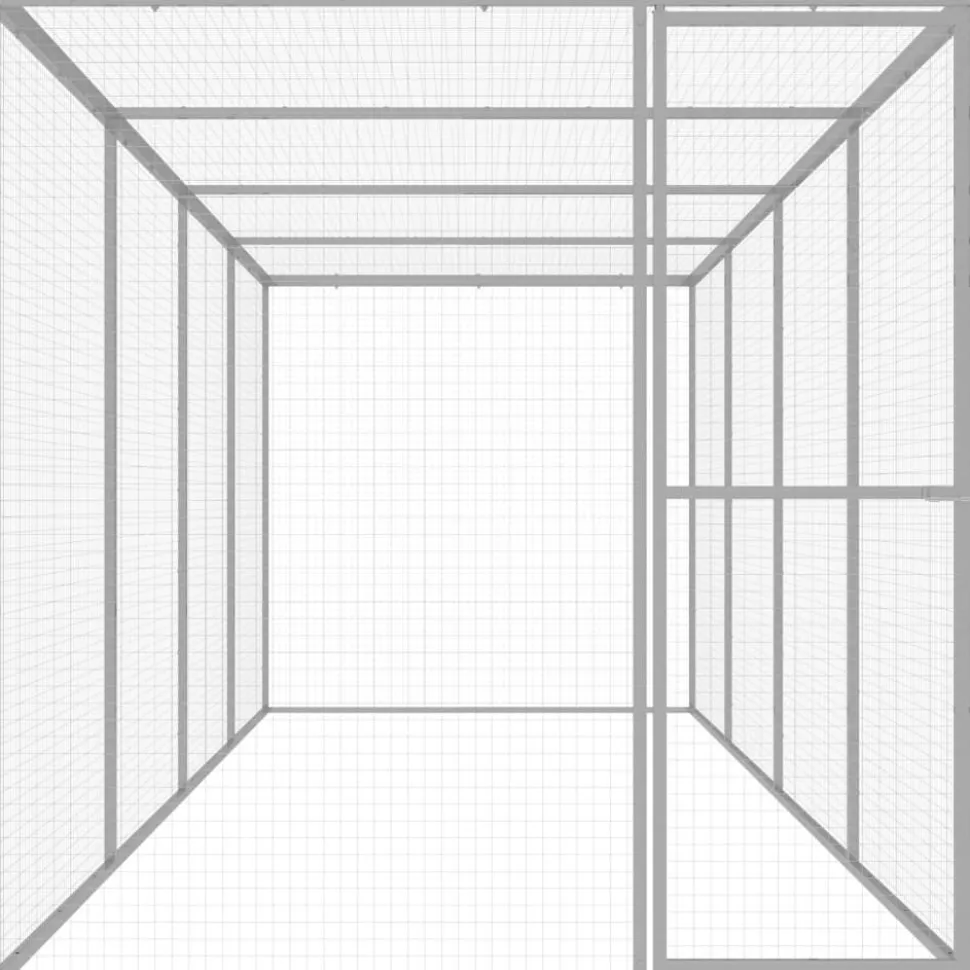 Kissahäkki 6x1,5x1,5 m galvanoitu teräs