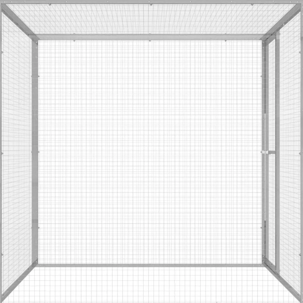 Kissahäkki 1,5x1,5x1,5 m galvanoitu teräs