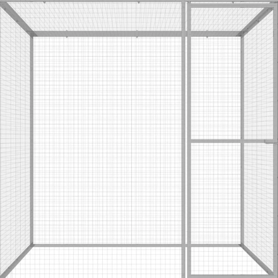 Kissahäkki 1,5x1,5x1,5 m galvanoitu teräs