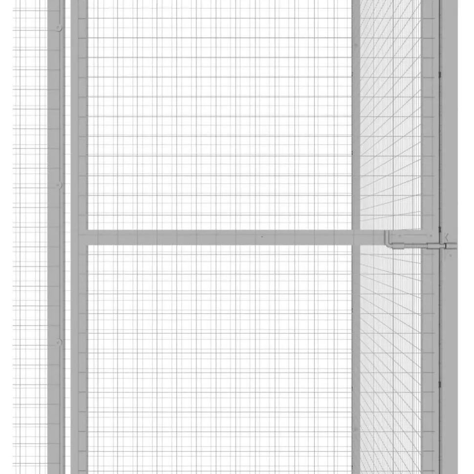 Kissahäkki 1,5x1,5x1,5 m galvanoitu teräs
