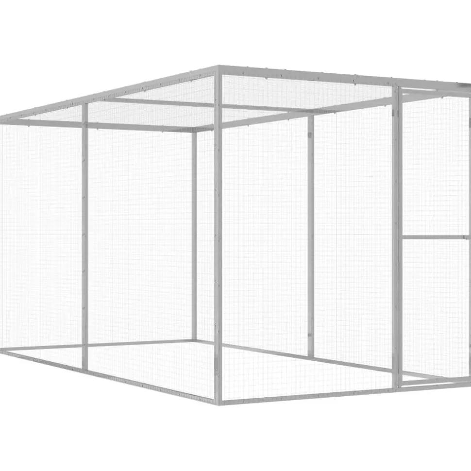 Kissahäkki 3x1,5x1,5 m galvanoitu teräs