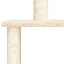 Kissan kiipeilypuu sisal- raapimispylväillä kerma 183 cm (71744)