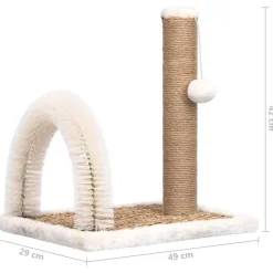 Kissan raapimapuu turkinhoitokaarella ja raapimispylväällä (70971)
