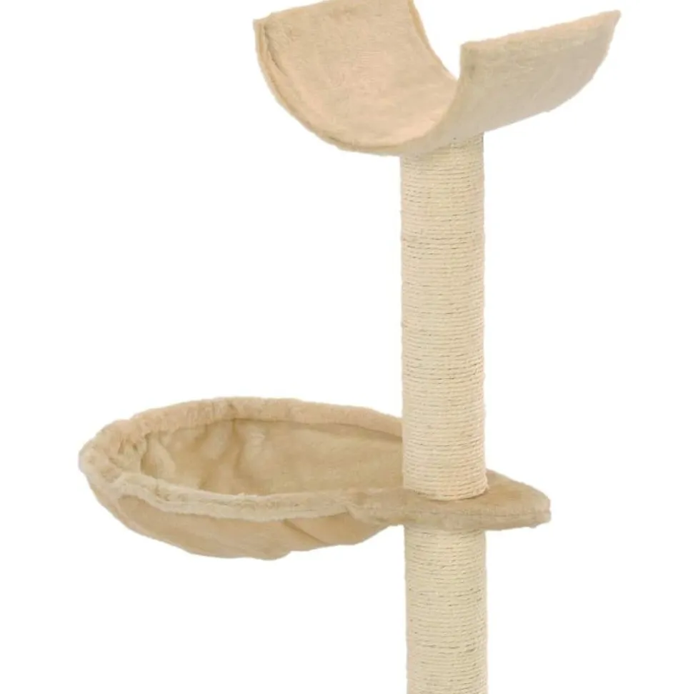 Kissan raapimispuu, sisal-pylväillä, 30x30x105cm, beige