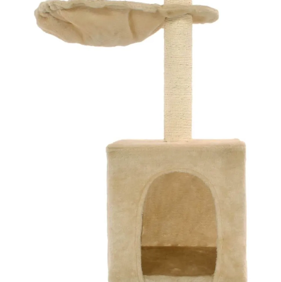 Kissan raapimispuu, sisal-pylväillä, 30x30x105cm, beige
