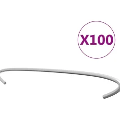 Kivikorien koukut 100kpl galvanoitu teräs 50cm