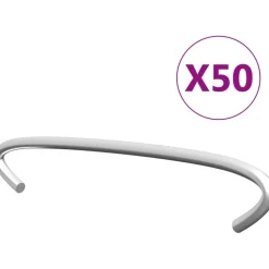 Kivikorien koukut 50kpl galvanoitu teräs 10cm