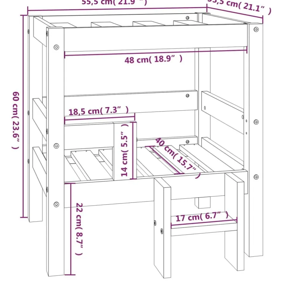 Koiransänky 55-105x53-83x60-100cm, mänty, eri värejä ja kokoja