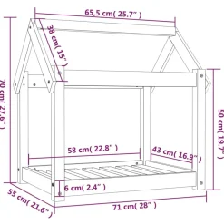 Koiransänky 61-111x50-80x70-100cm, mänty, eri kokoja ja värejä
