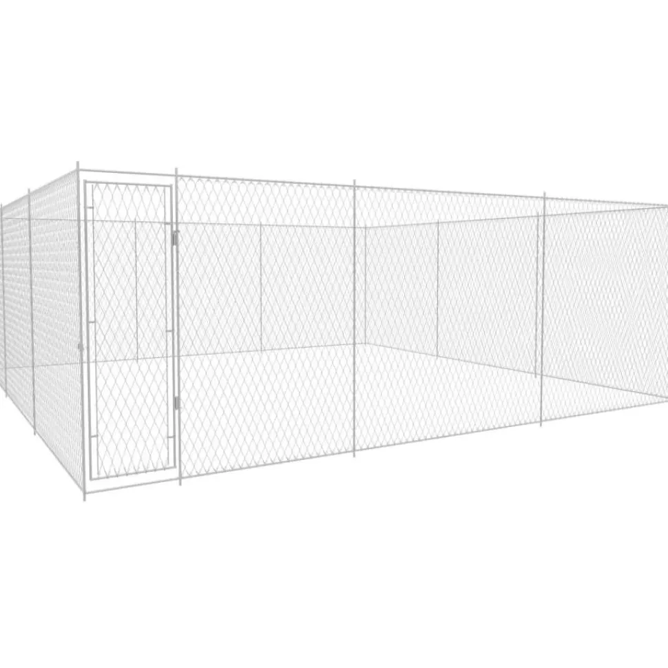 Koiratarha, galvanoitu teräs, 570x570x185cm