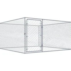 Koiratarha, galvanoitu teräs, 2x2x1 m