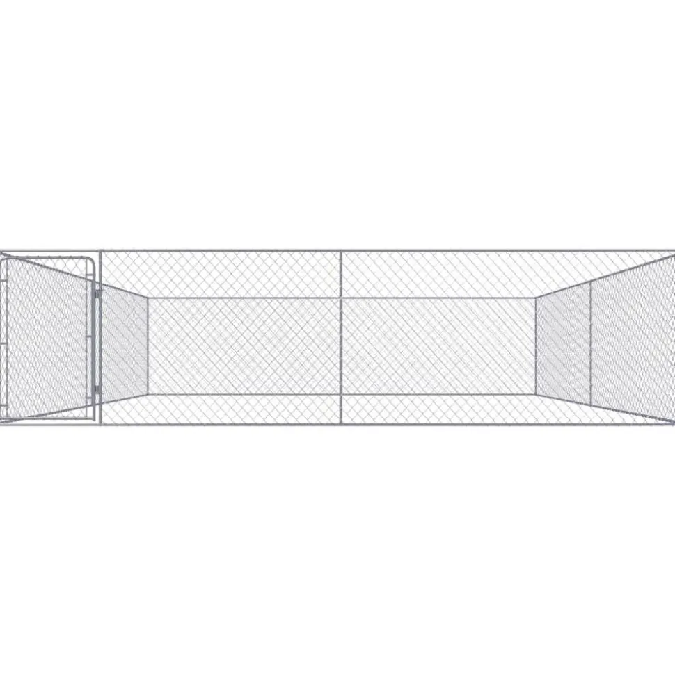 Koiratarha, galvanoitu teräs, 4x4x1m