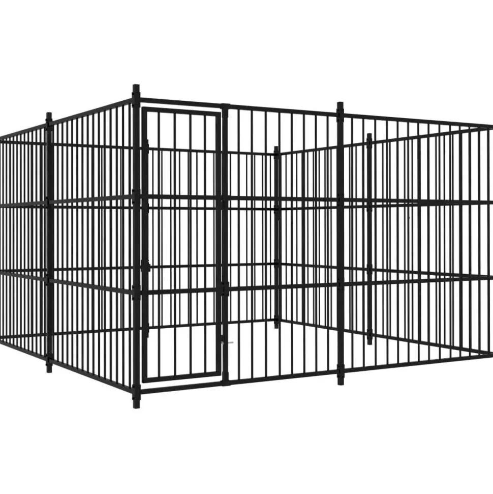 Koiratarha, 300x300x185cm, musta